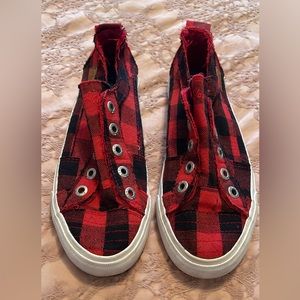 Buffalo Plaid Blowfish slip on shoes